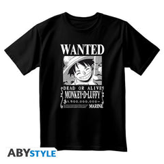 T-Shirt One Piece: Wanted Luffy